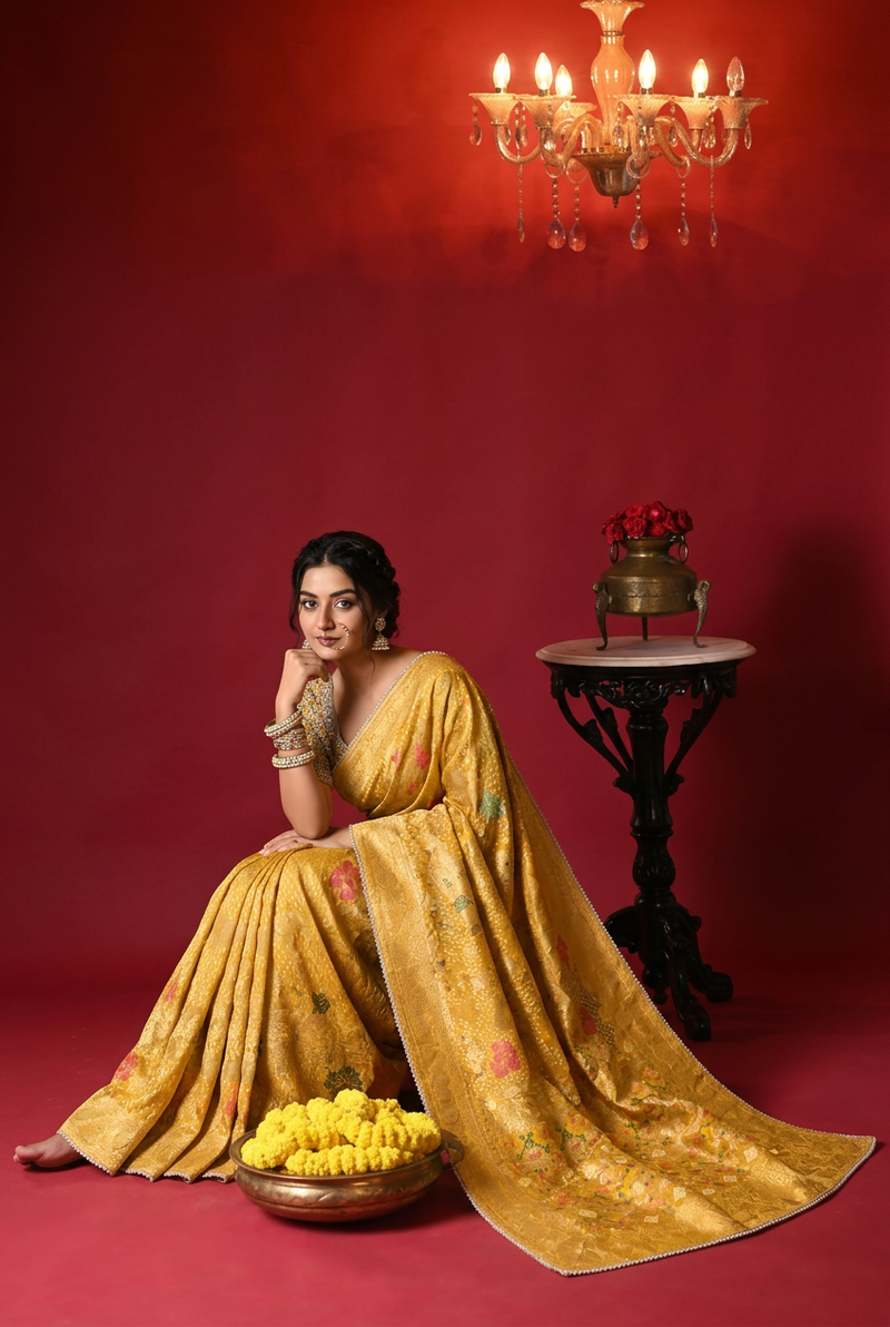 Bandhej Georgette Saree