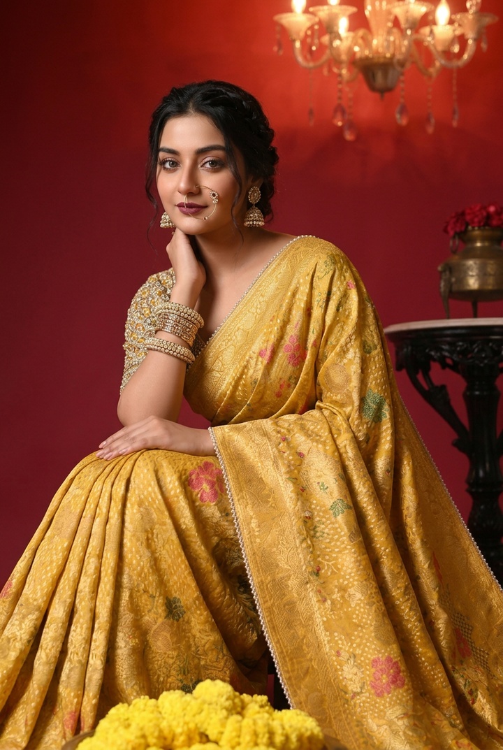 Bandhej Georgette Saree