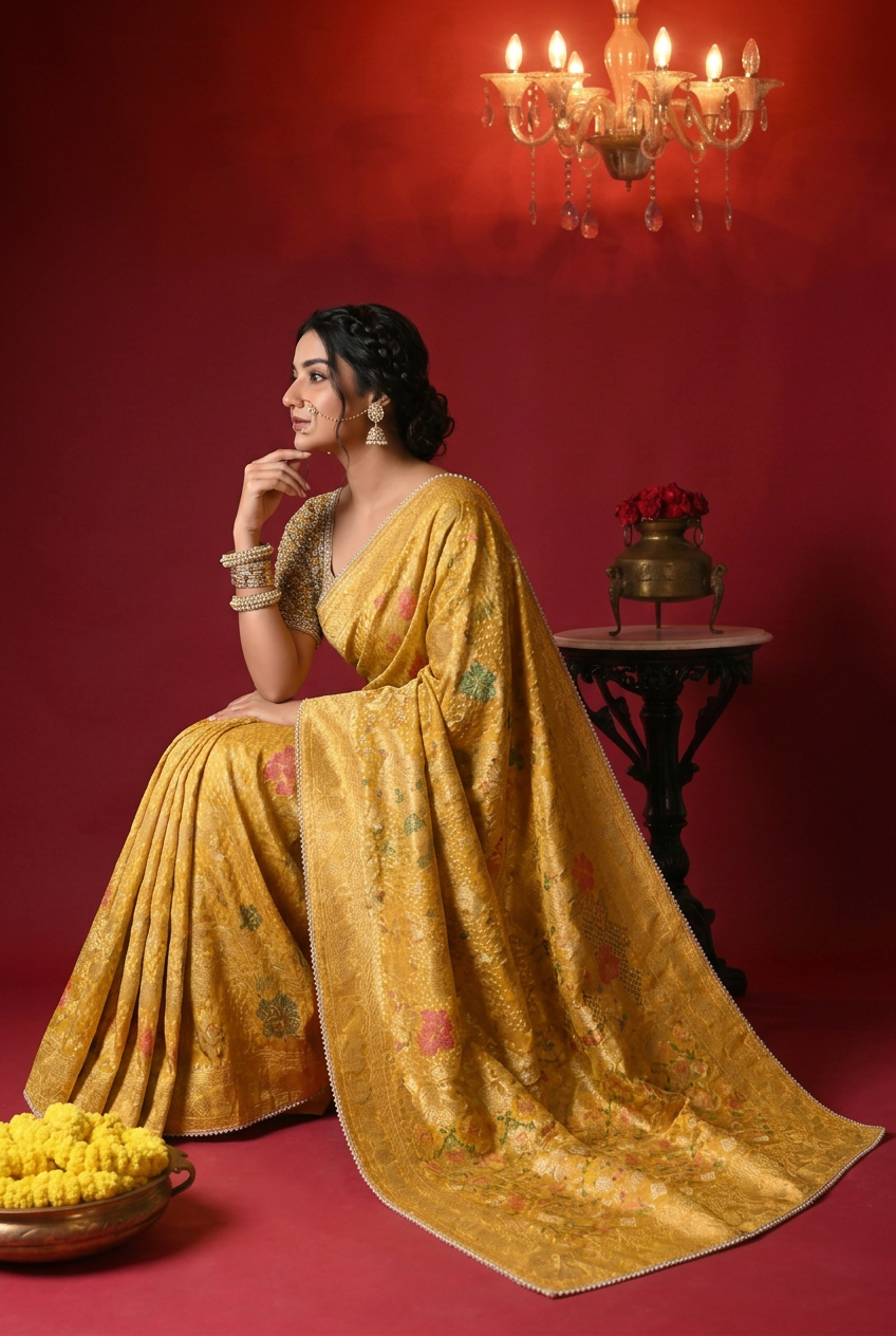 Bandhej Georgette Saree