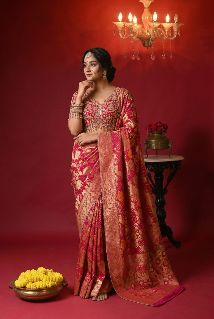 Bandhej Georgette Saree