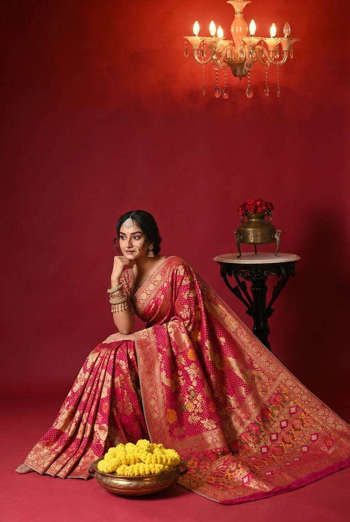 Bandhej Georgette Saree