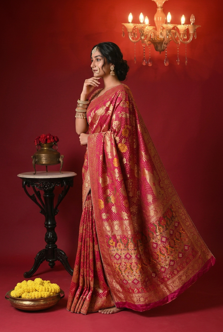 Bandhej Georgette Saree