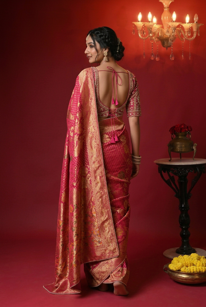 Bandhej Georgette Saree