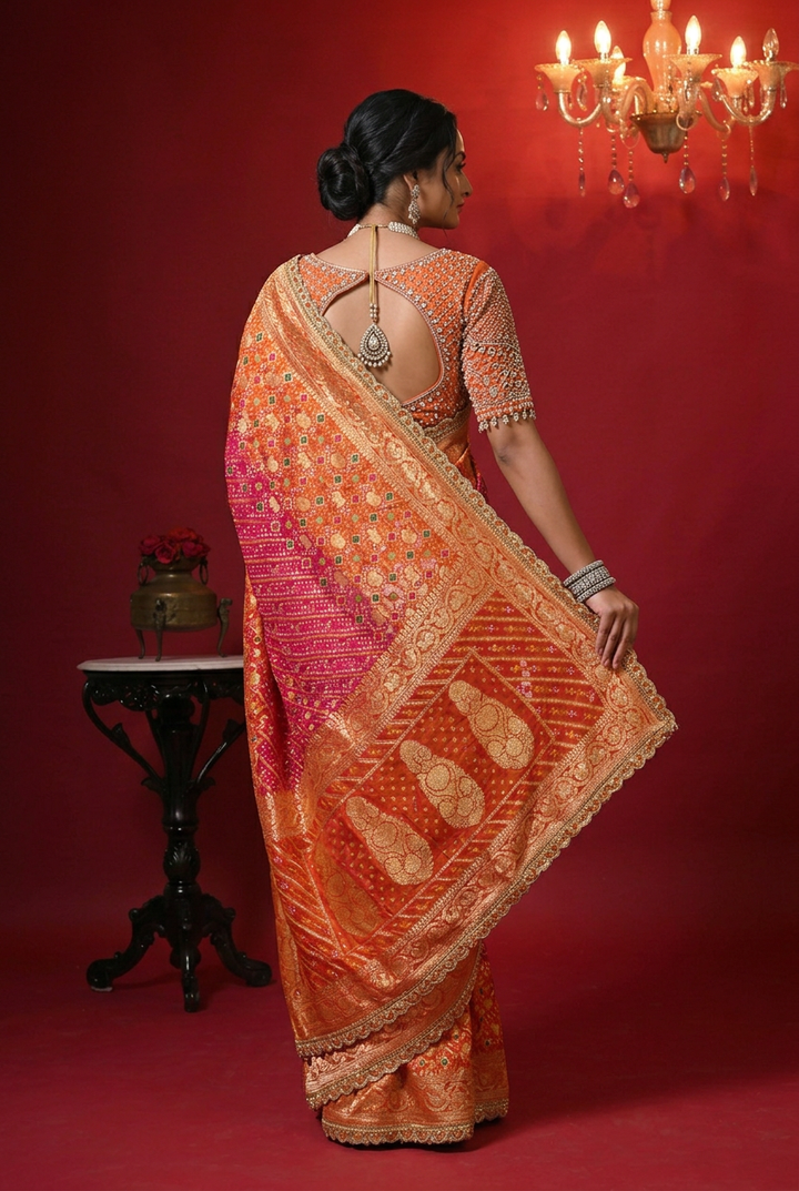 Bandhej Georgette Saree
