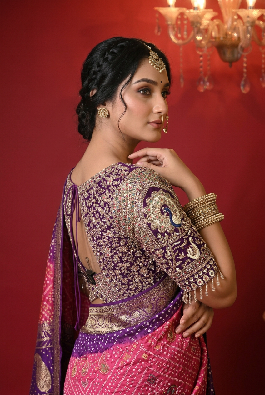 Bandhej Georgette Saree