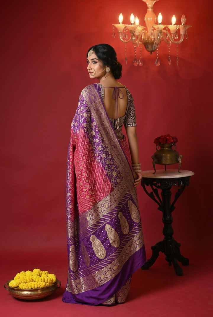 Bandhej Georgette Saree