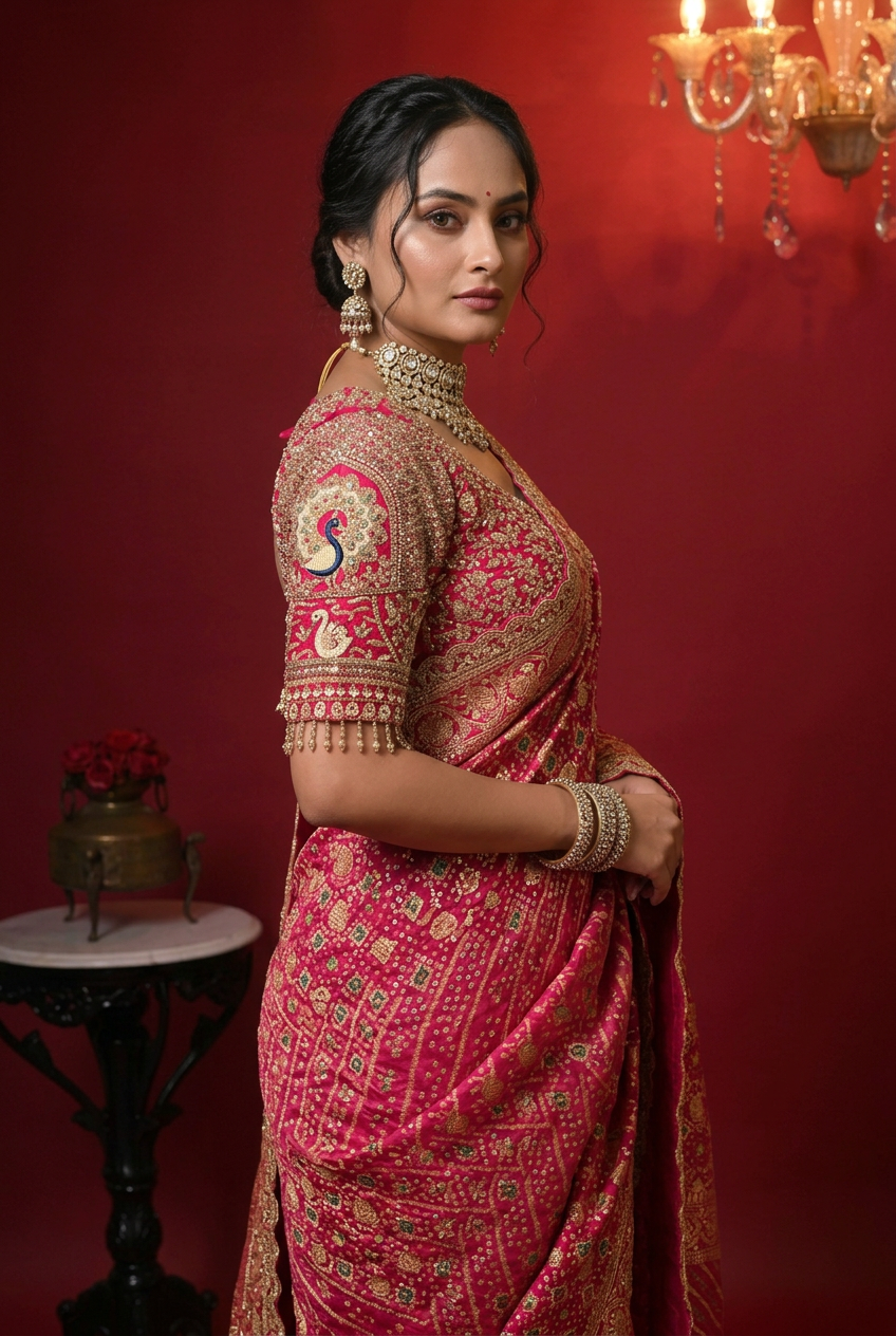 Bandhej Georgette Saree