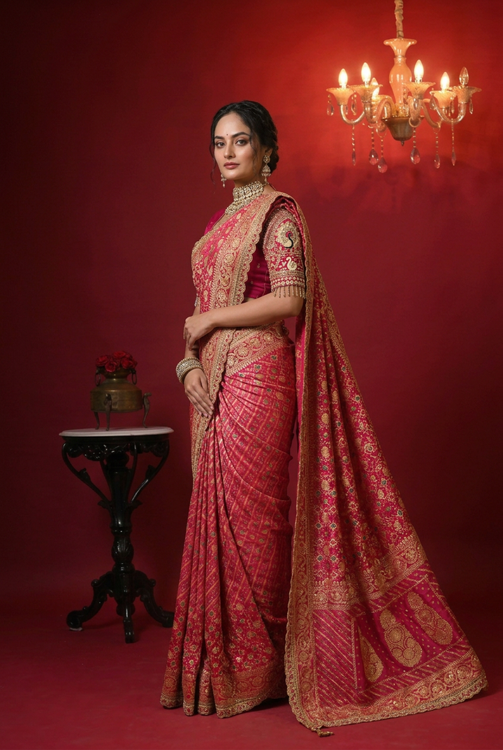Bandhej Georgette Saree