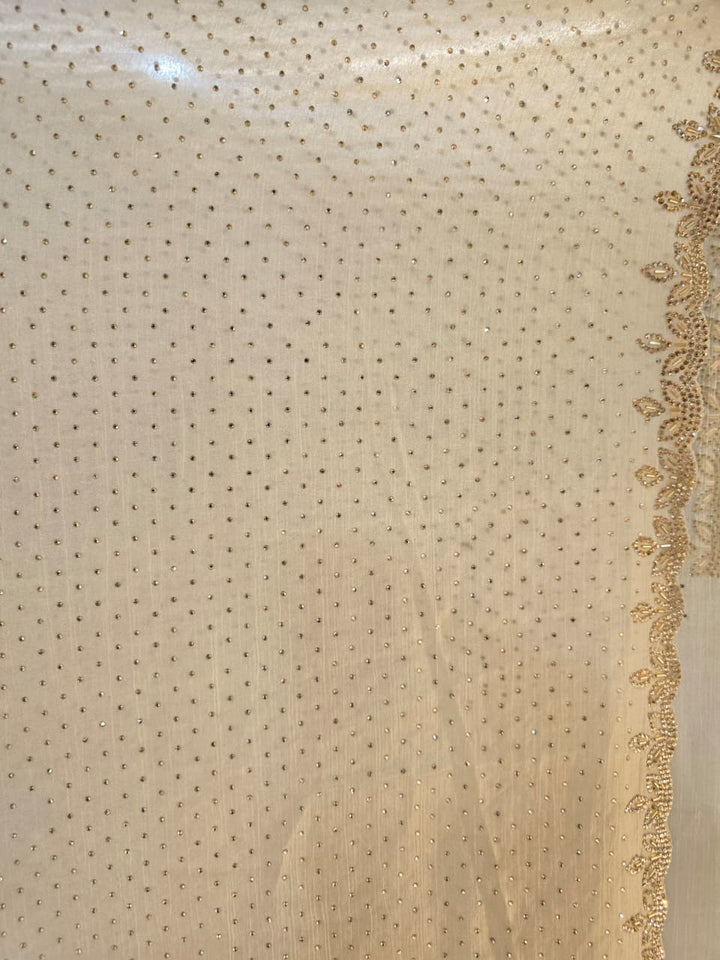 Chiffon Saree with Cutdana, Stone work.
