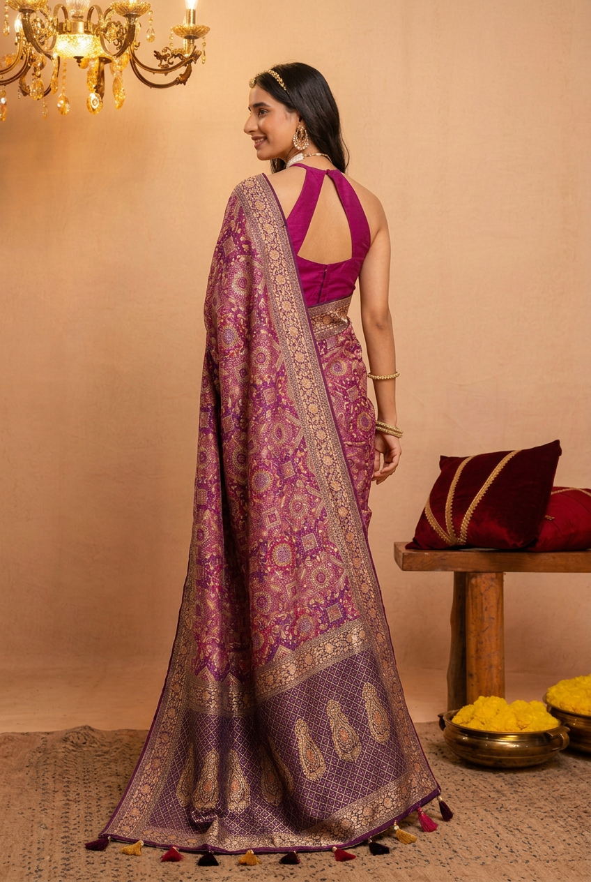 Khaddi Georgette Bandhej Saree
