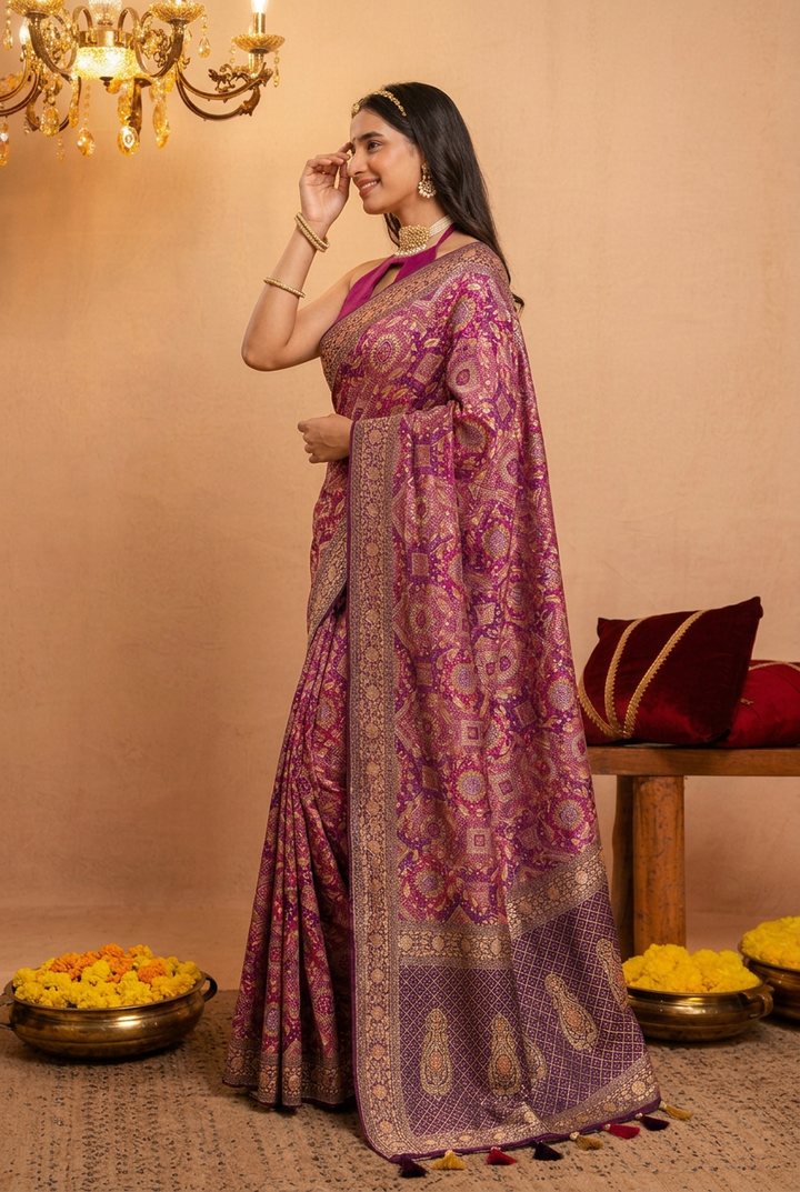 Khaddi Georgette Bandhej Saree