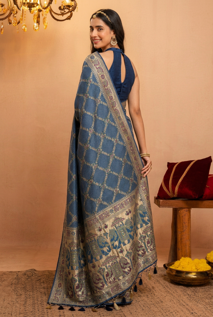 Khaddi Georgette Bandhej Saree