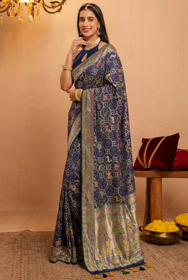 Khaddi Georgette Bandhej Saree