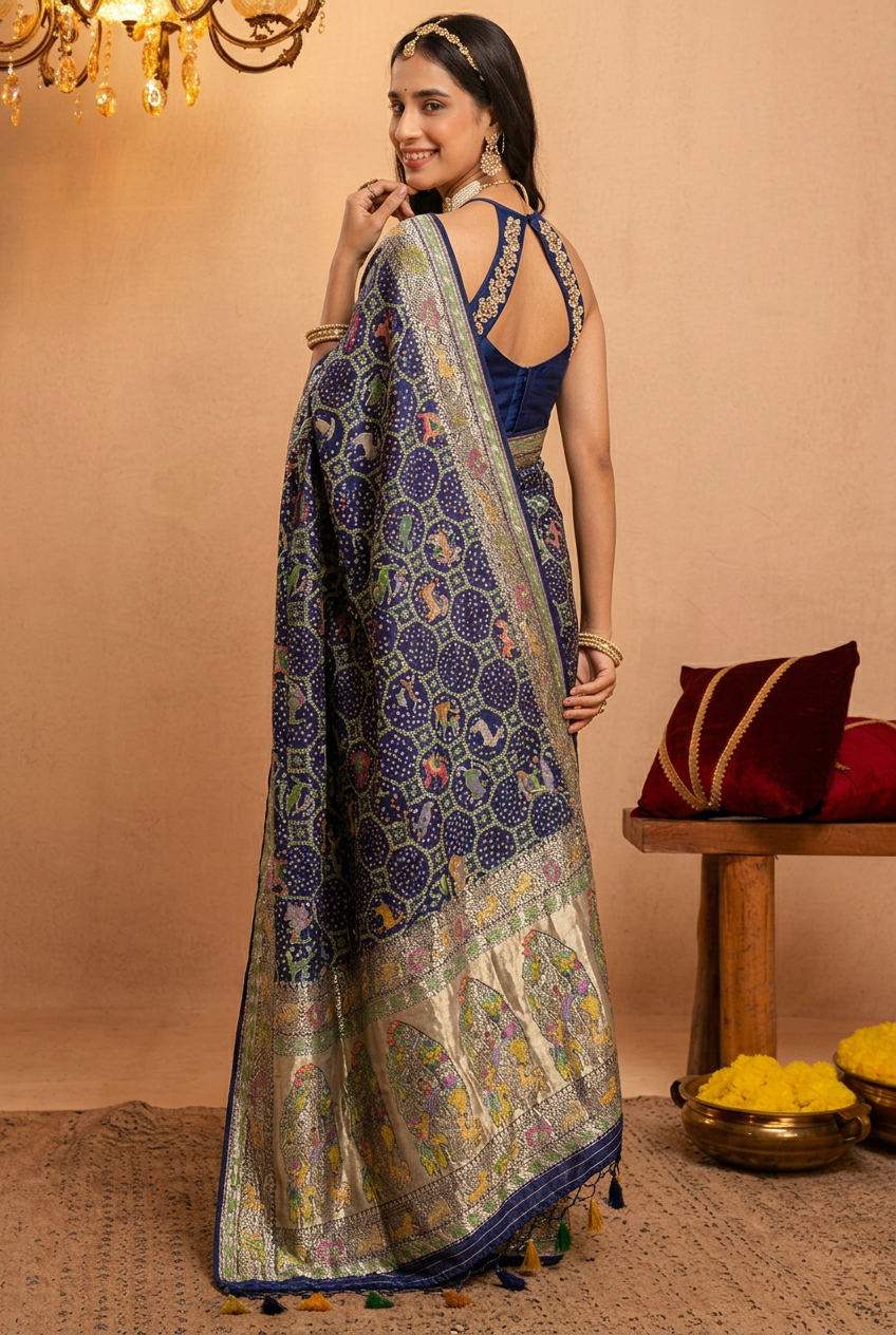 Khaddi Georgette Bandhej Saree