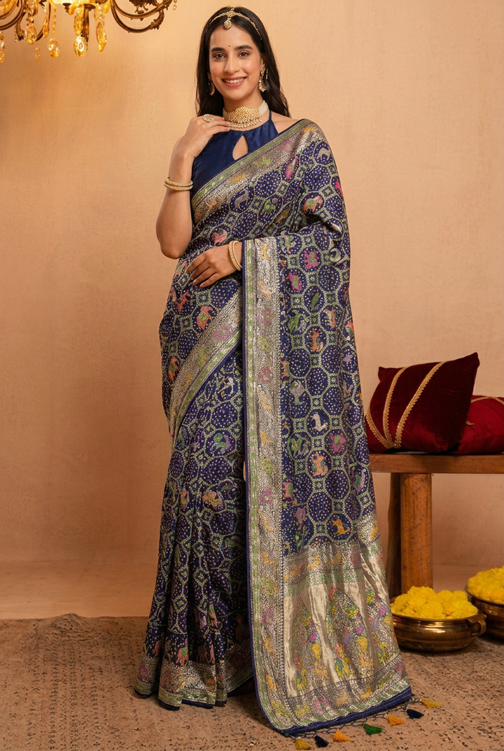 Khaddi Georgette Bandhej Saree