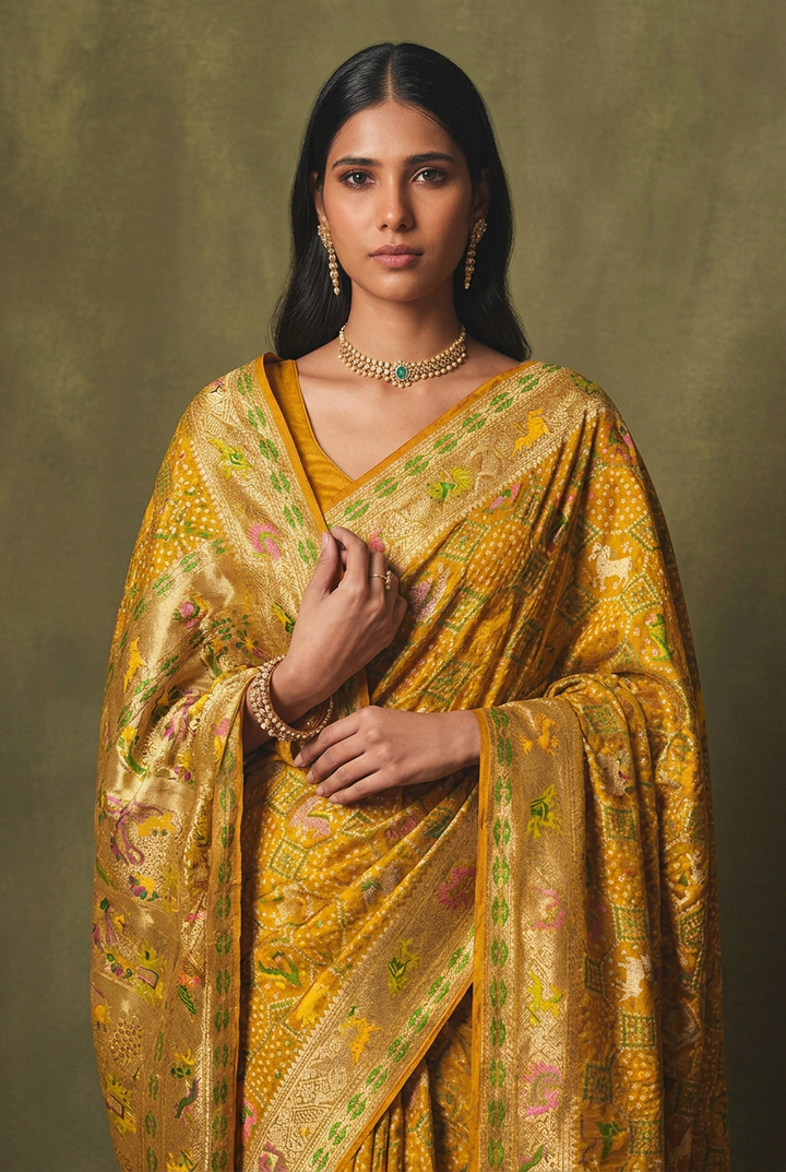 Khaddi Georgette Bandhej Saree