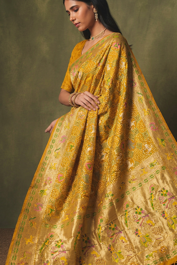 Khaddi Georgette Bandhej Saree