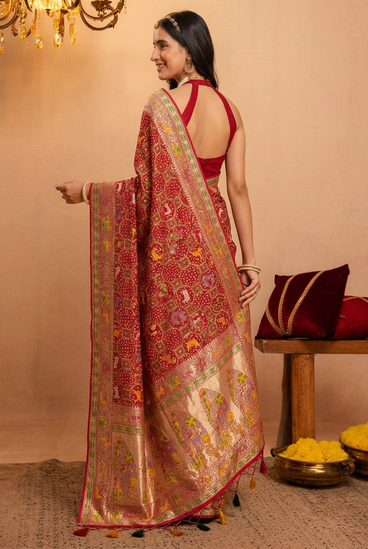 Khaddi Georgette Bandhej Saree