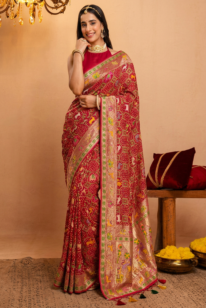 Khaddi Georgette Bandhej Saree