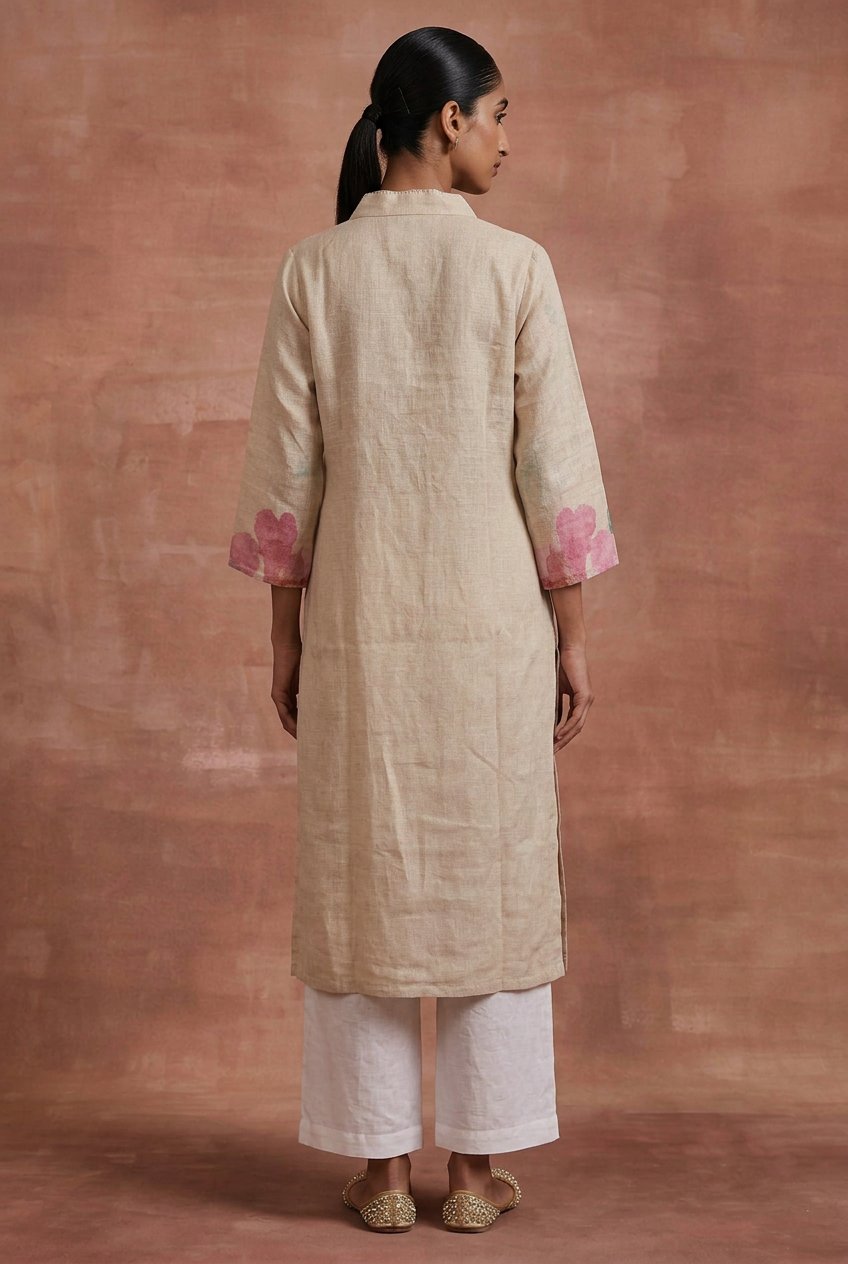 Printed Linen Kurta