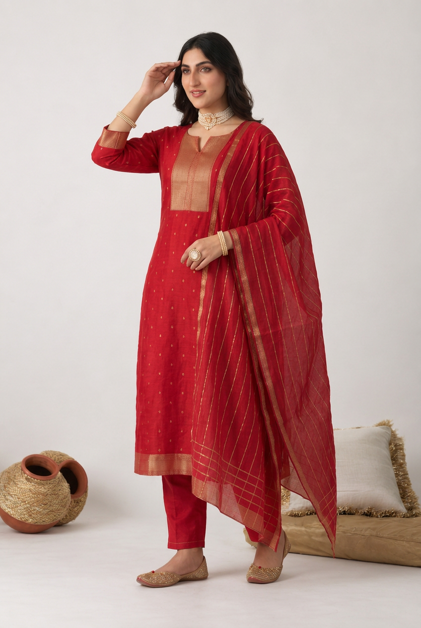 Banarasi Chanderi Suit