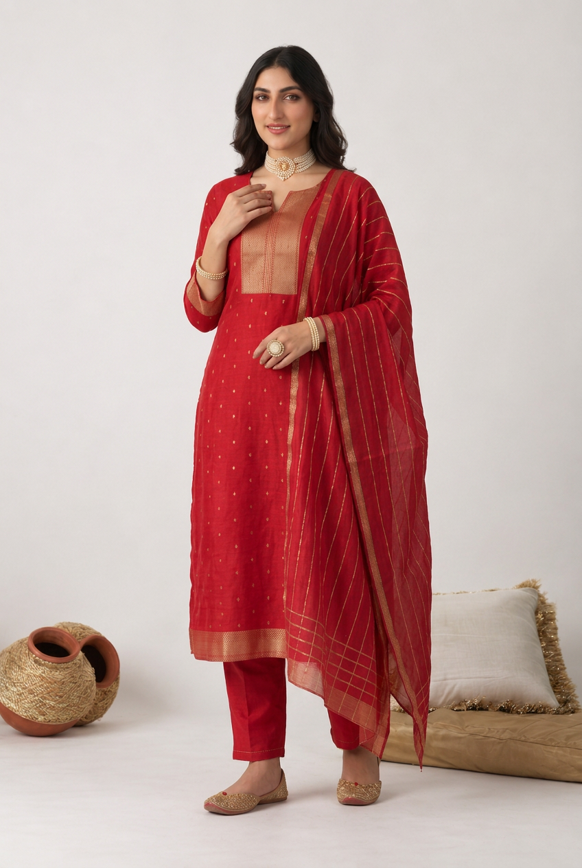 Banarasi Chanderi Suit