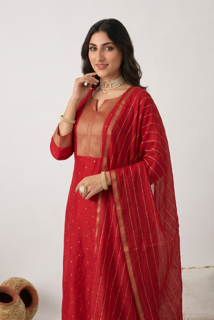 Banarasi Chanderi Suit
