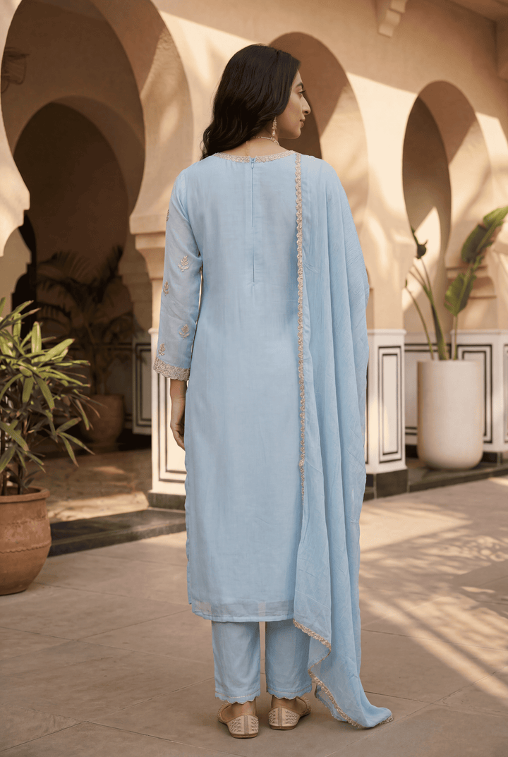 Georgette Suit with Pittan work.