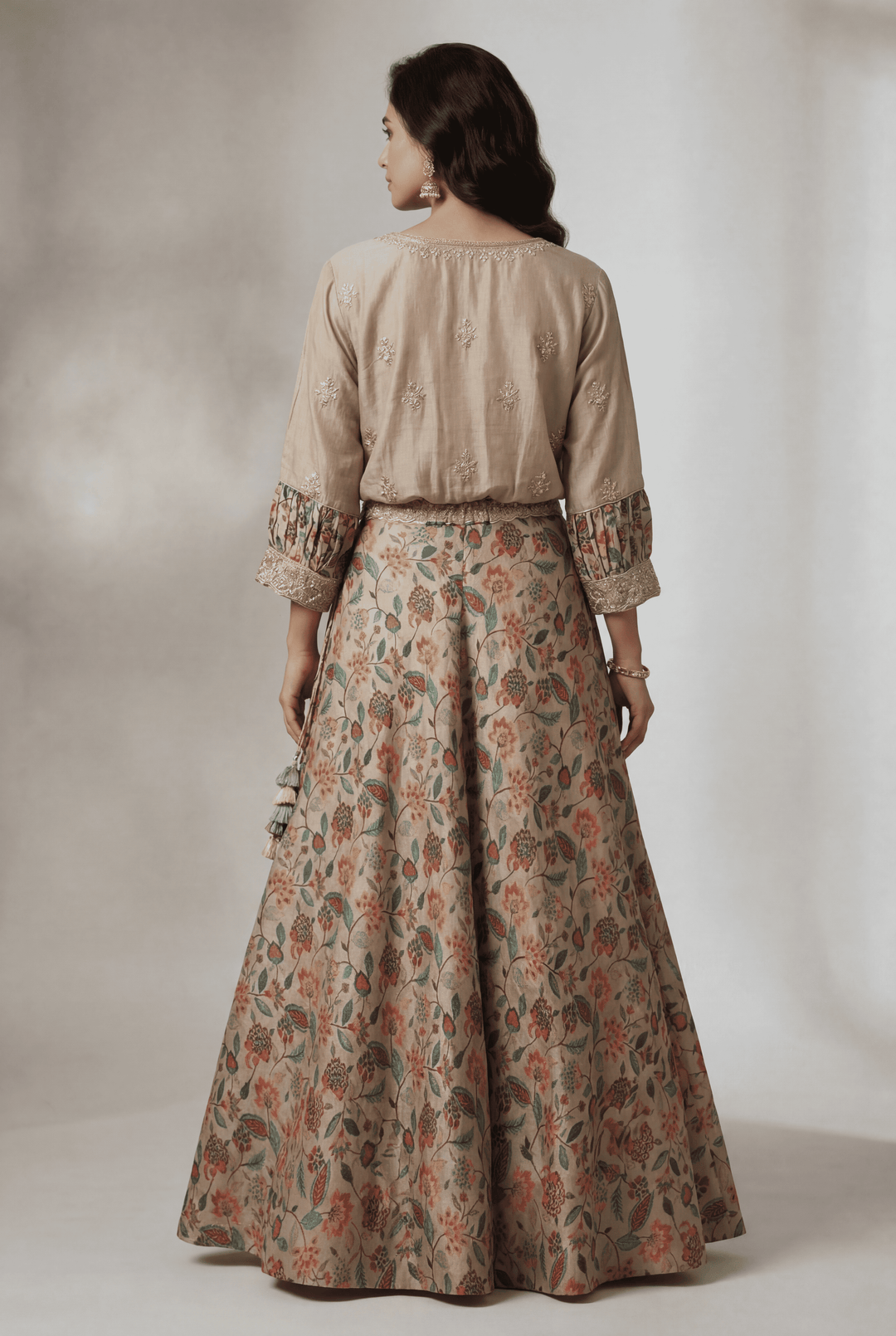 Printed Silk Indowestern