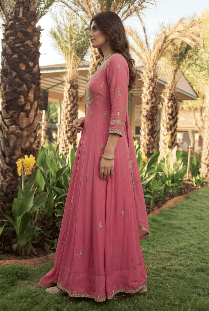 Georgette Suit with Gota Patti, Zardozi work.
