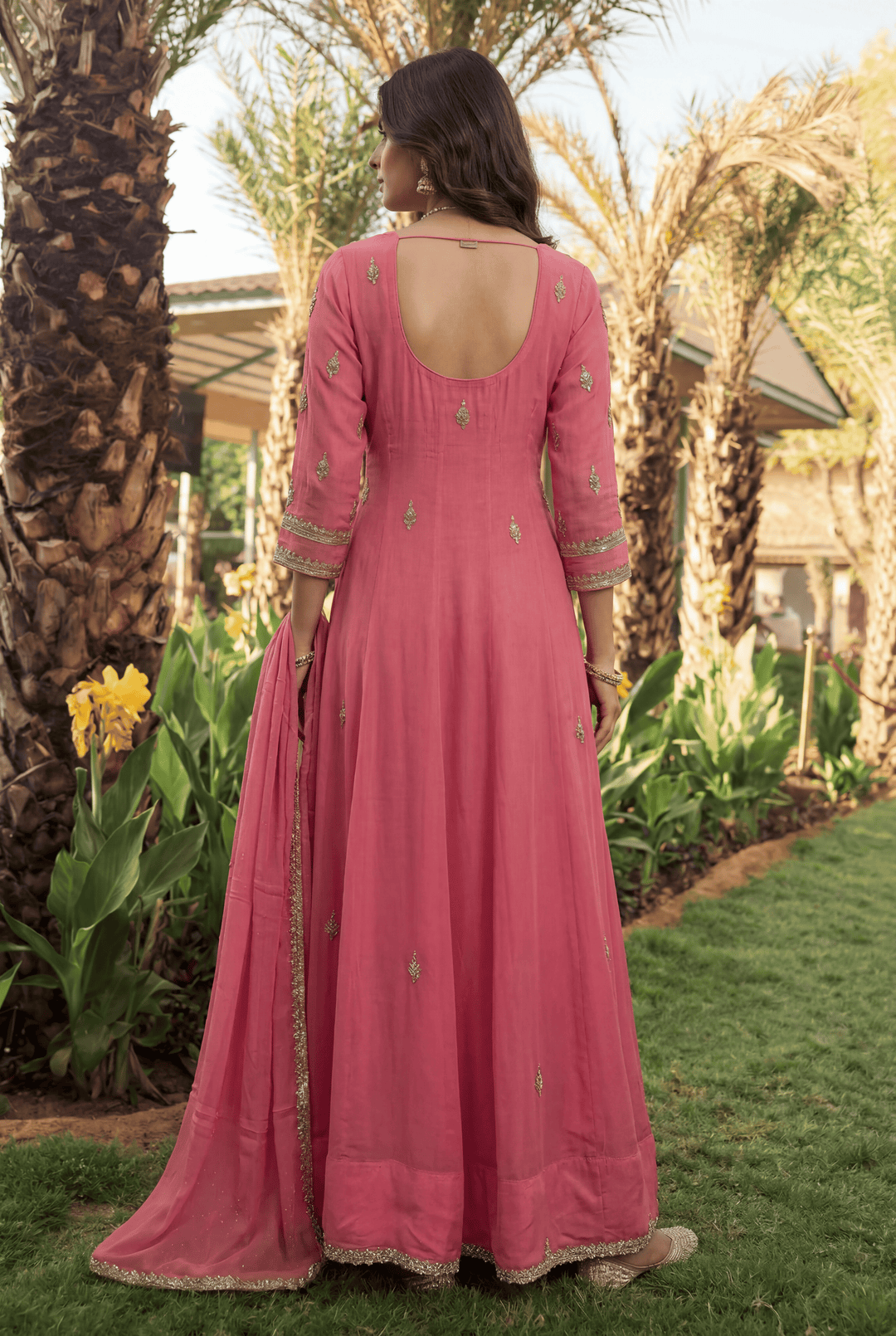 Georgette Suit with Gota Patti, Zardozi work.