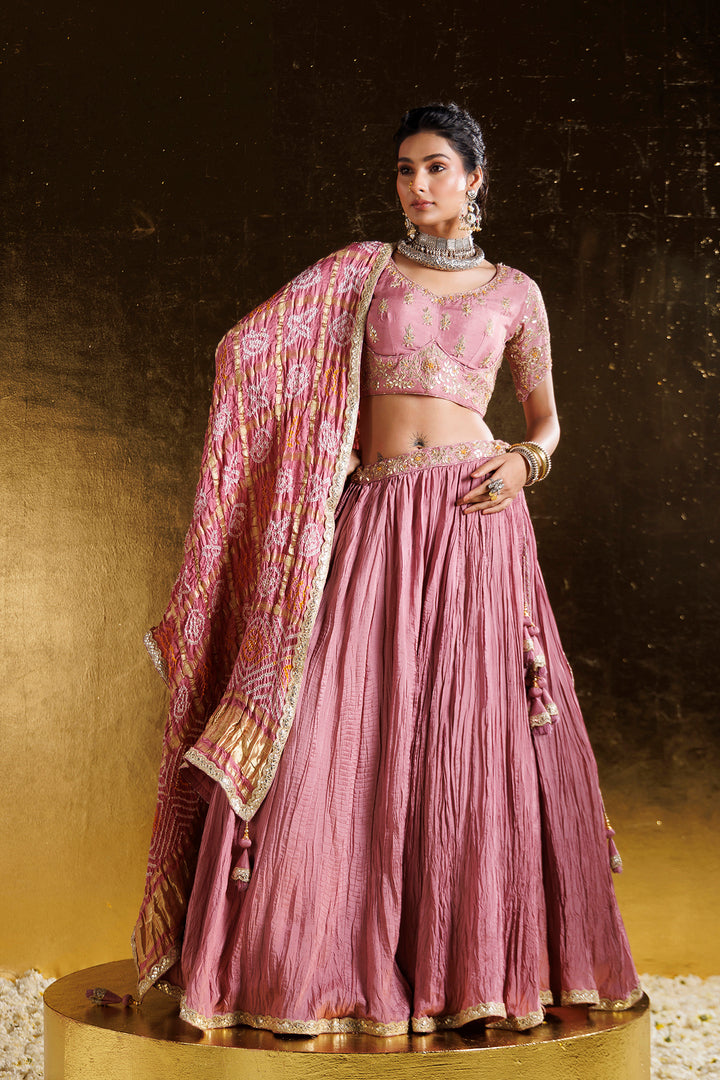 Traditional Bandhej Silk Lehenga