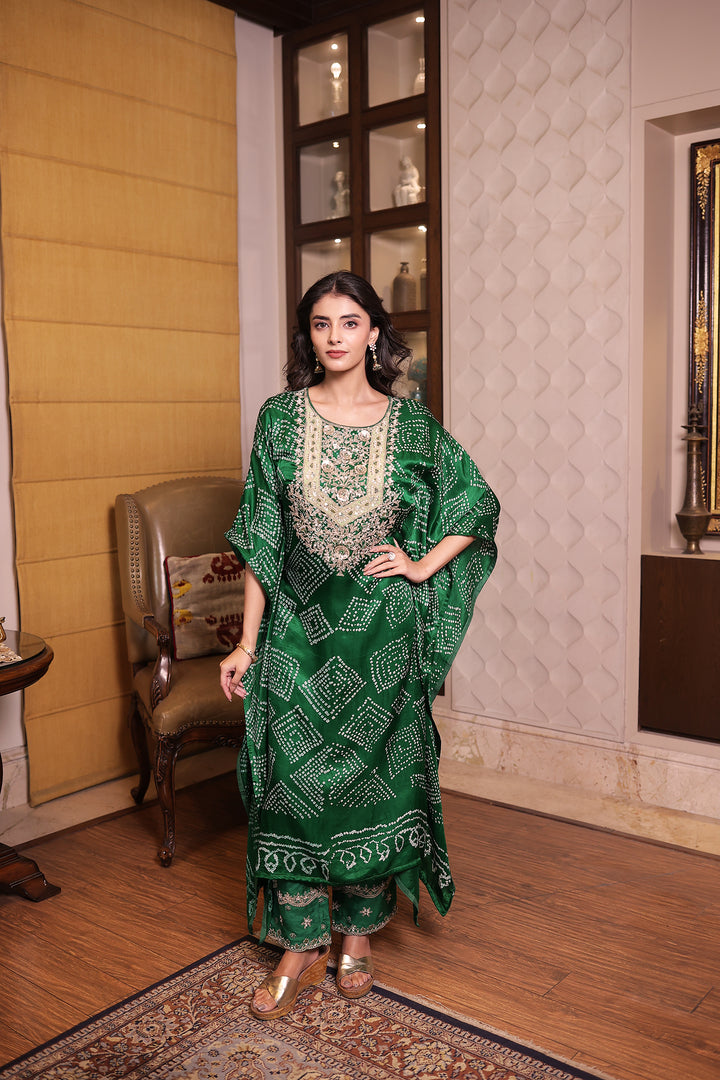 Dark Green Kaftan Online 