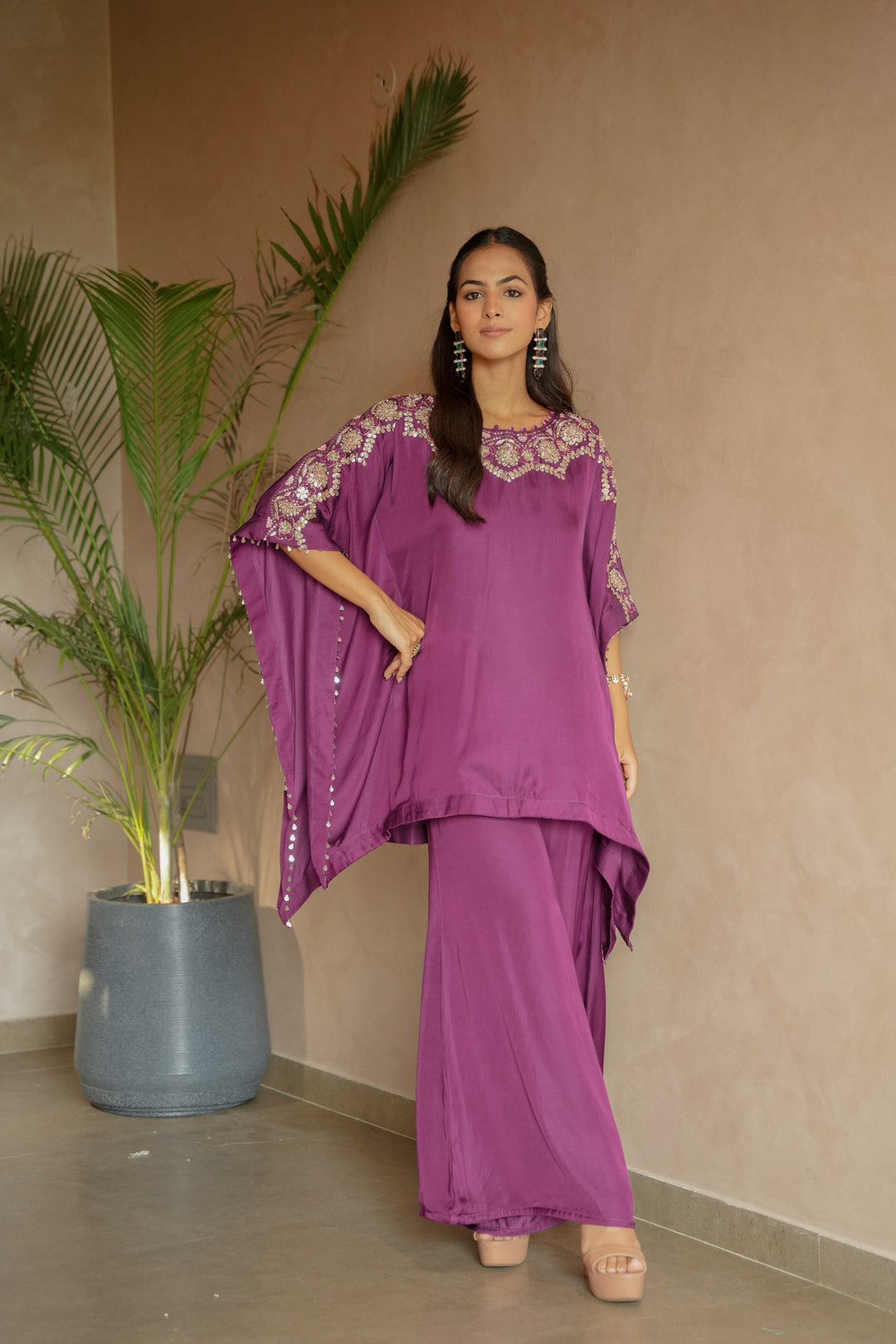purple designer suit
