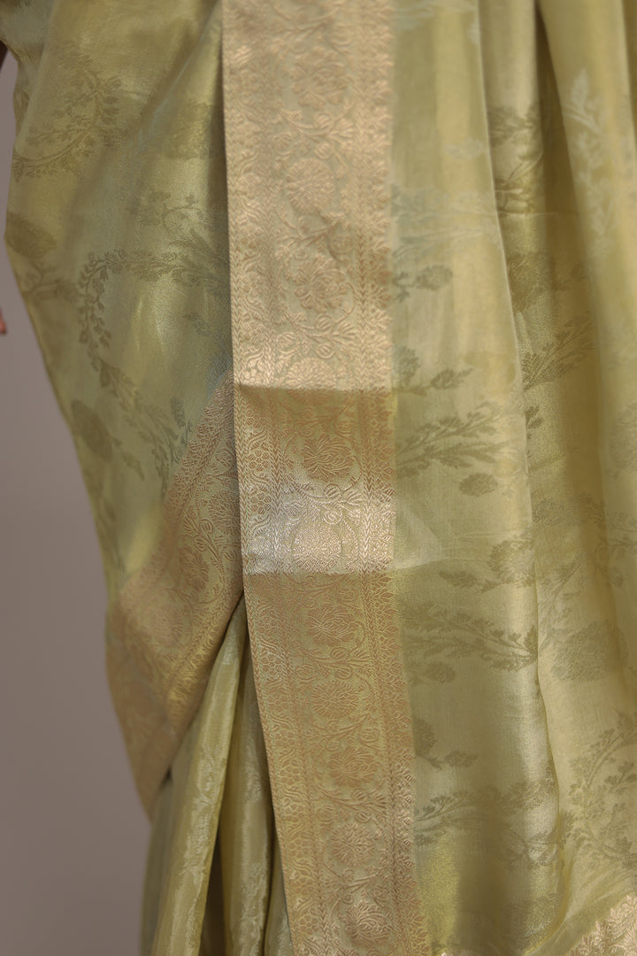 Luxurious Shimmer Tissue Saree with Traditional Handwoven Touch