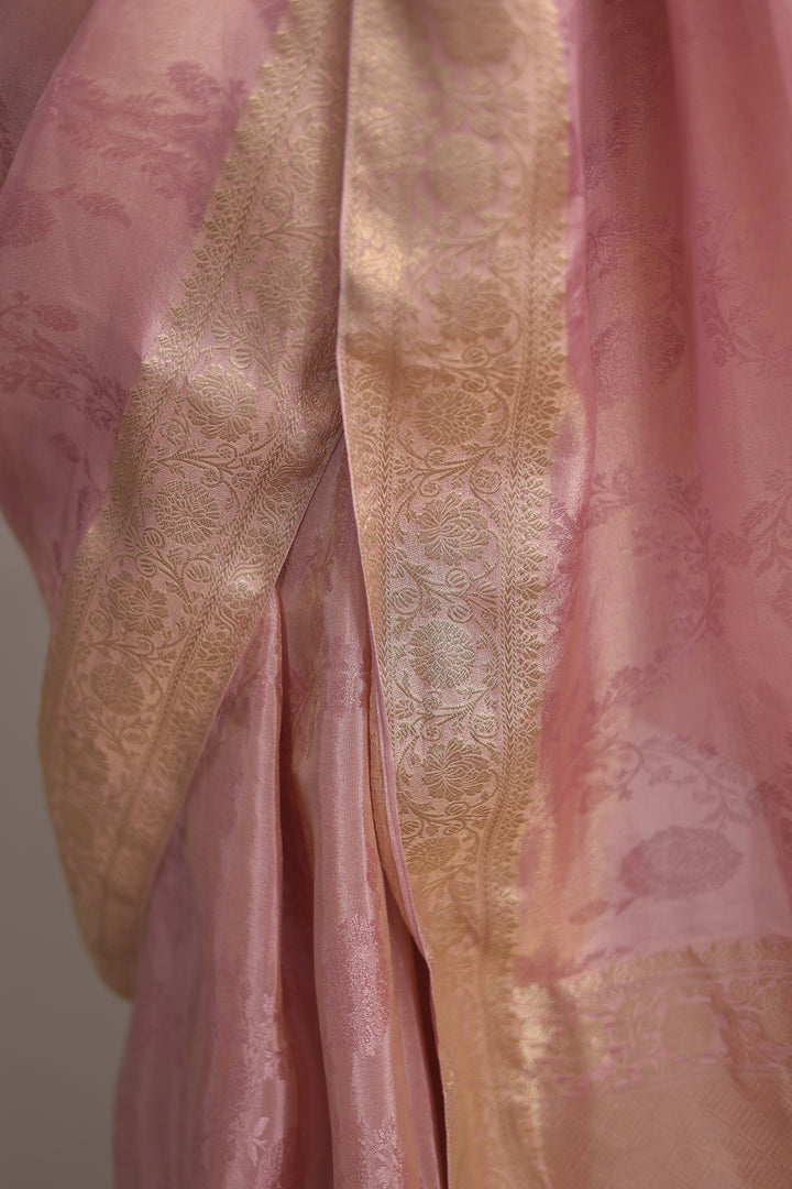 Luxurious Shimmer Tissue Saree with Traditional Handwoven Touch