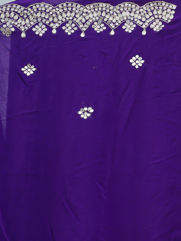 Leheriya Georgette Saree with Aari and Gota Patti work