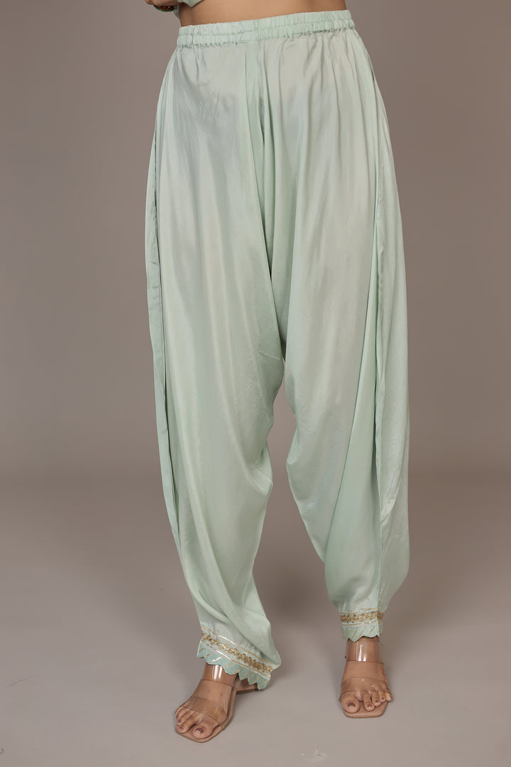 Straight Silk Suit Embroidered with Dori, Gota Patti and Thread work