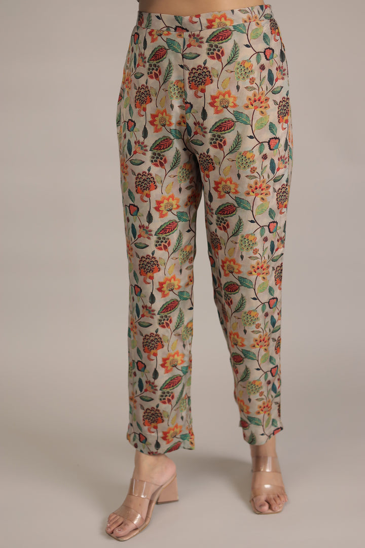 Printed Silk Blend Co Ords Set