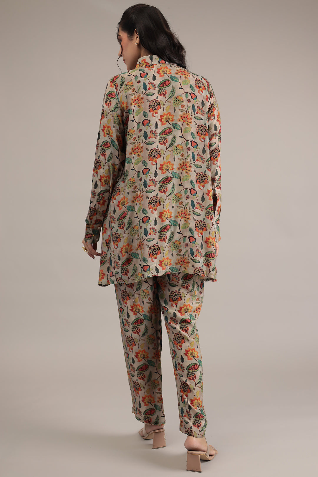 Printed Silk Blend Co Ords Set