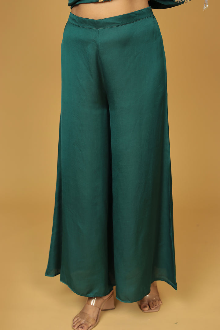 Satin Silk Kaftan Set with Gota Patti, Thread and Zardozi work