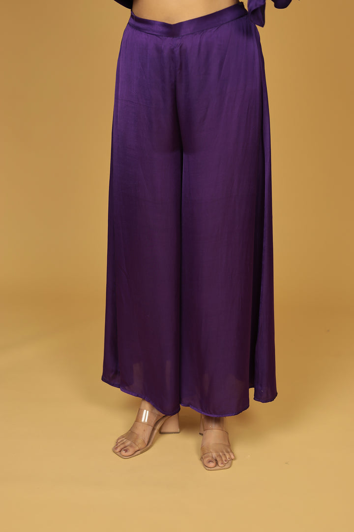 Satin Silk Kaftan Set with Gota Patti, Thread and Zardozi work