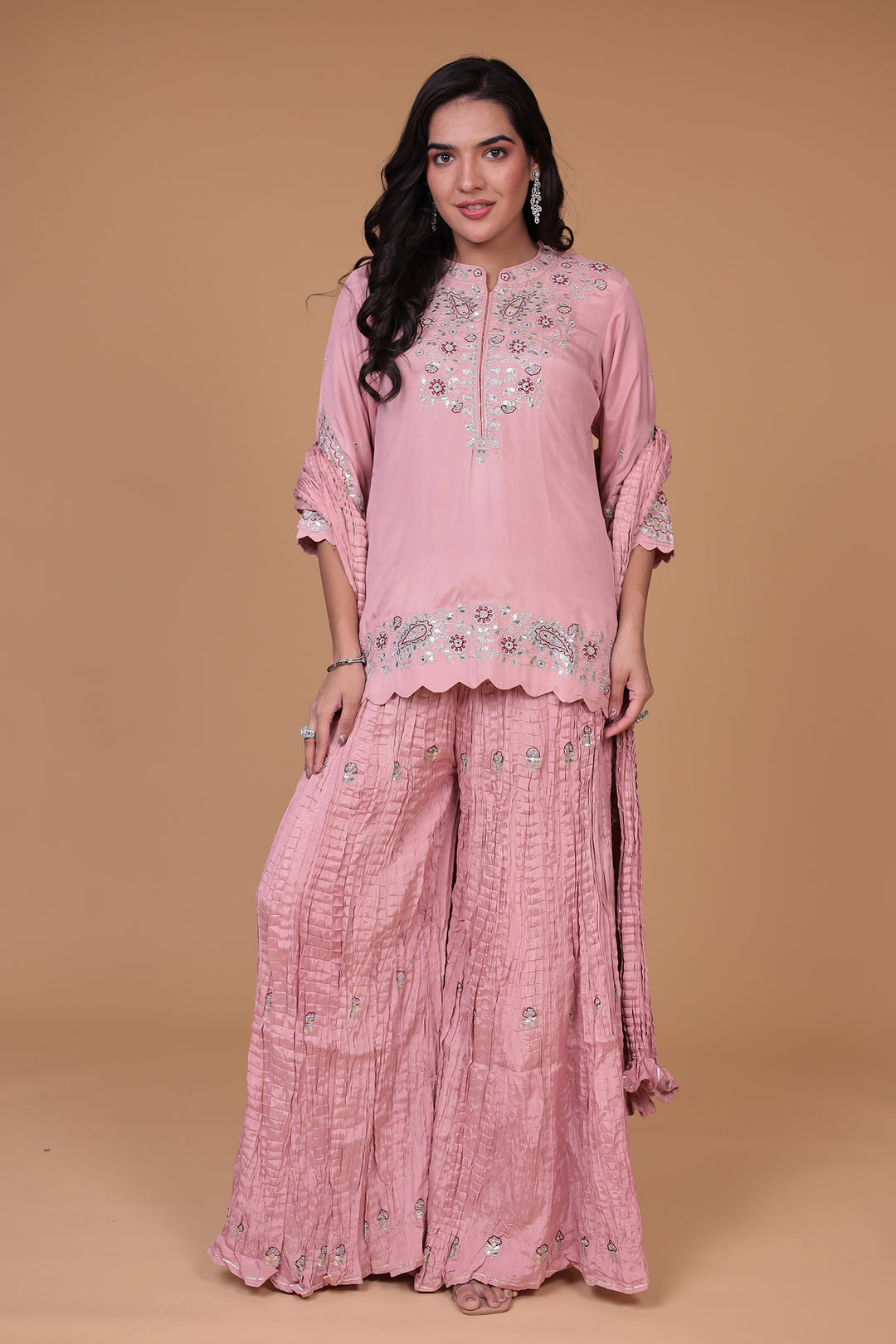 Light Pink Silk Suit 