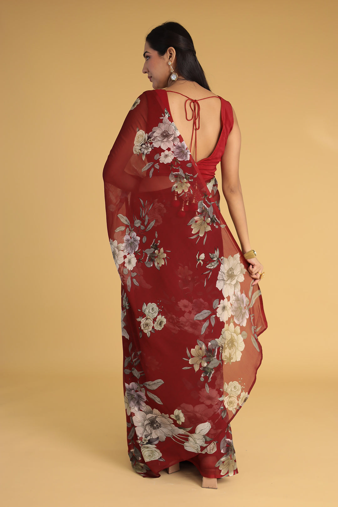 Printed Chiffon Saree