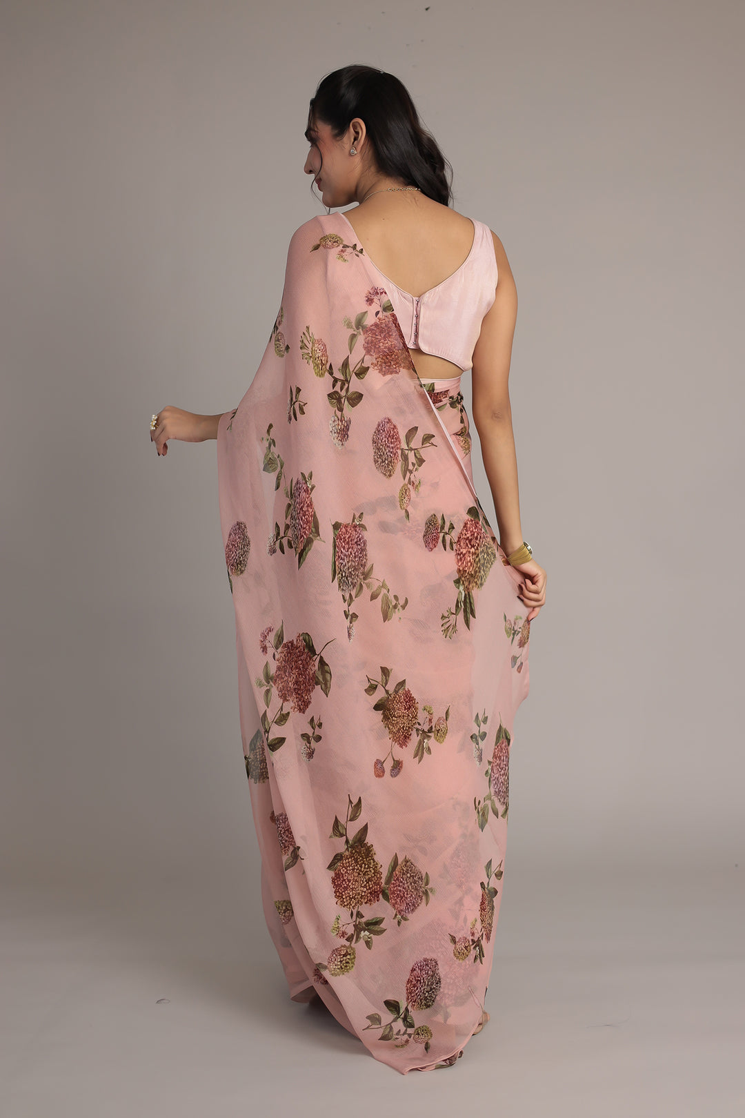 Digital Print Chiffon Saree