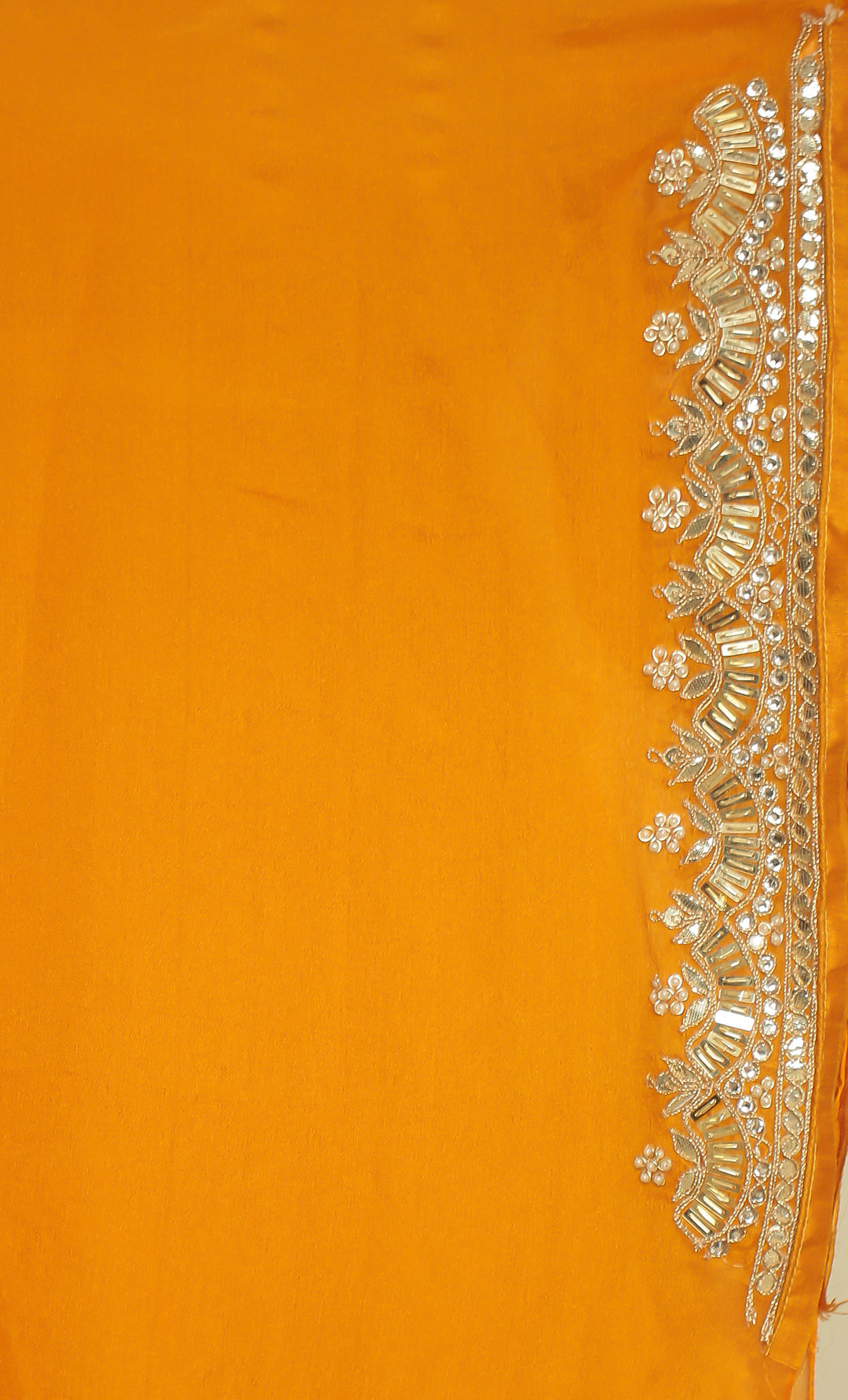 Bandhej chinon Saree with Gota, Gota Patti work.