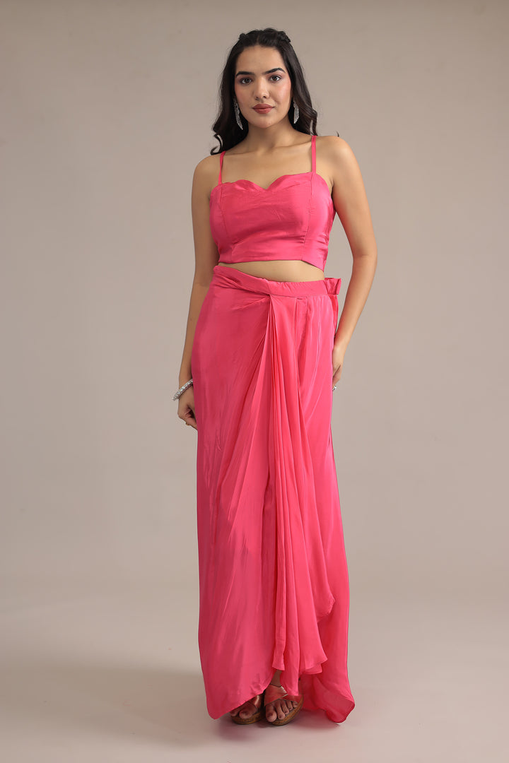 Purple Crepe silk Indowestern with Pearl, Thread and Zardozi work