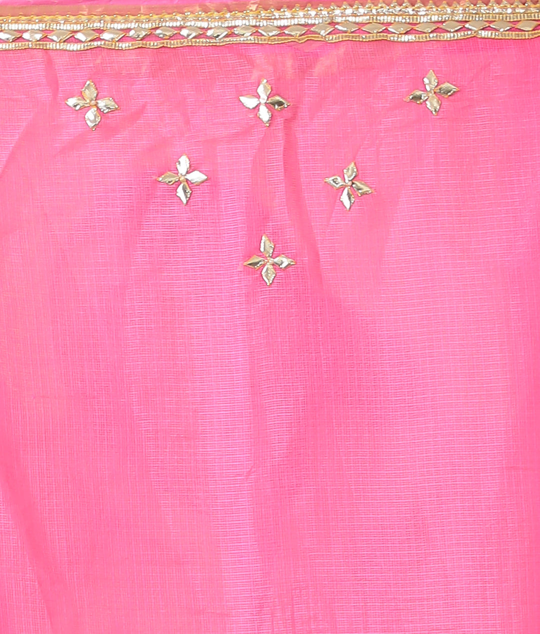Shaded Kota Silk Saree Embroidered with Gota Patti work