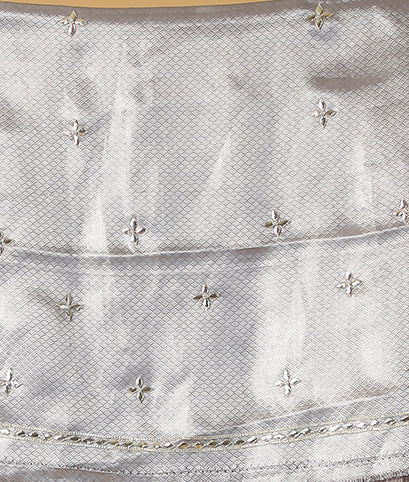 Tissue Saree embroidered with Gota and Gota Patti work