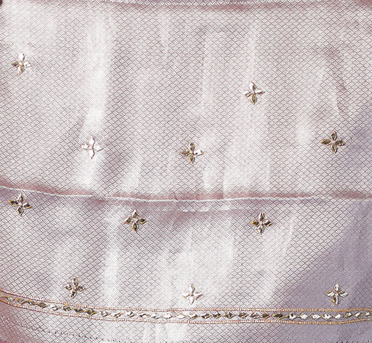 Crushed Tissue Saree Embroidered with Gota Patti work